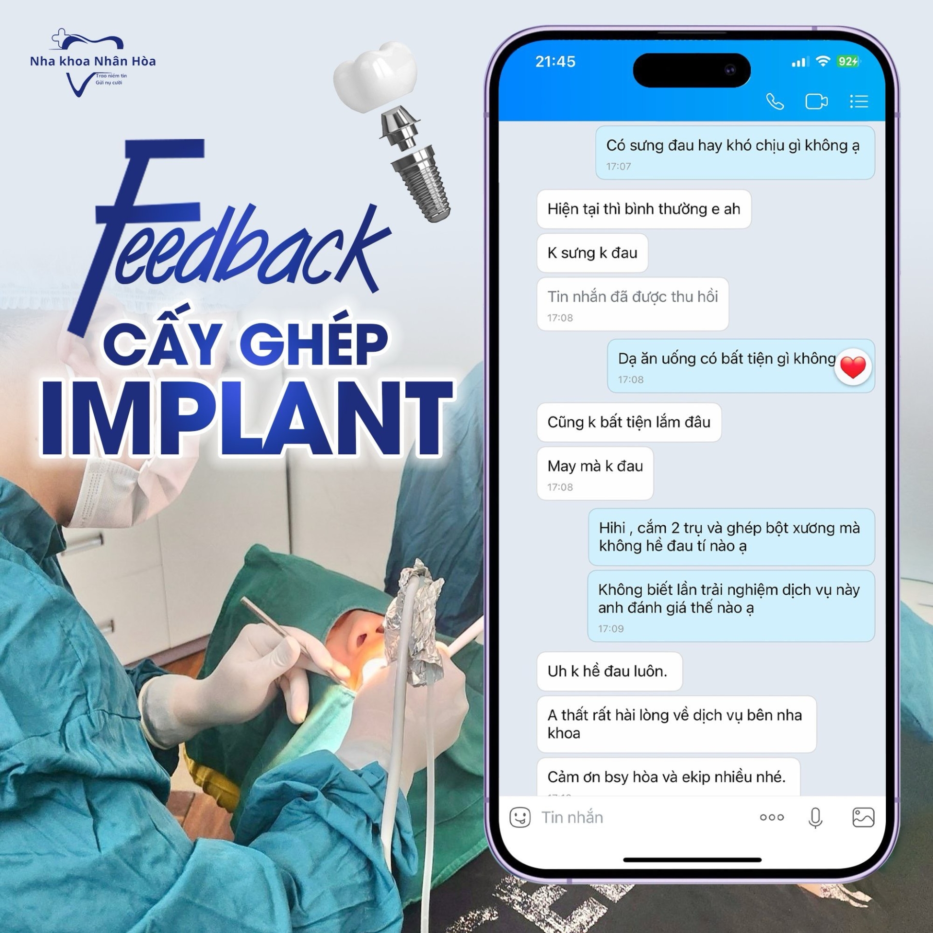 feedback cấy ghép implant
